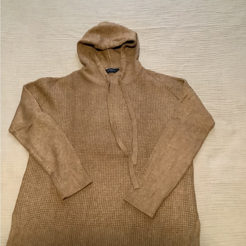 Cozy Tan Hooded Sweater - Picture 4 of 4